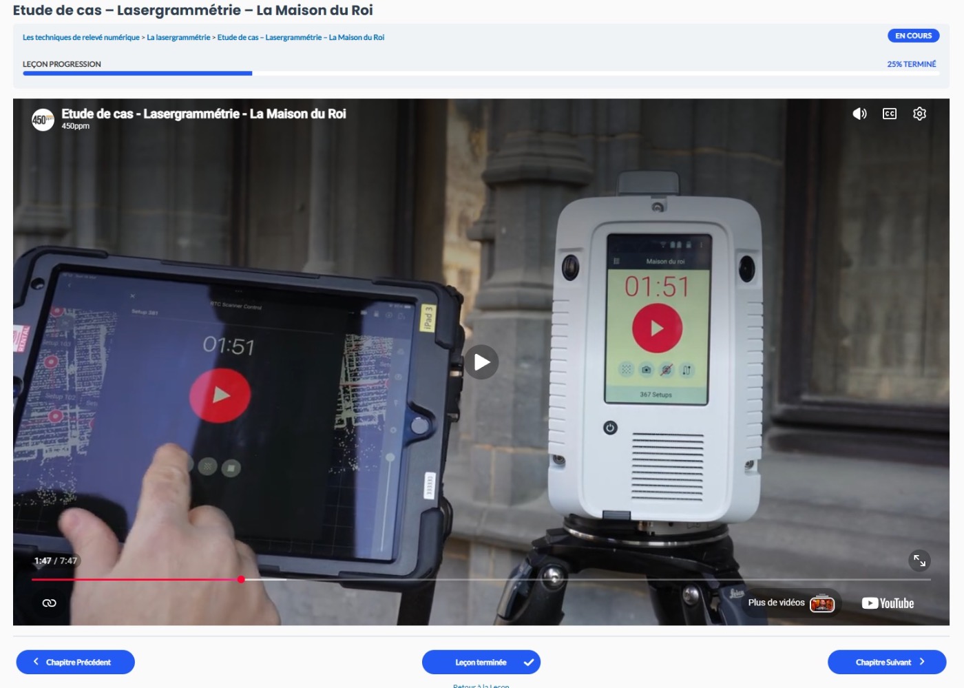 Formation en ligne - Le relevé numérique — vue 2
